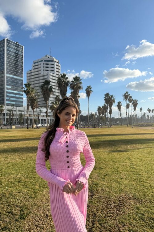 Rochie tricotată – roz